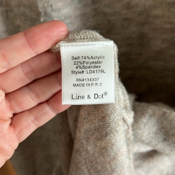 Line and Dot Oatmeal Midi Cali Sweater Dress Small - Picture 7 of 10
